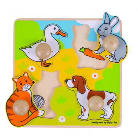 Baba kirakósok - BigJigs-Primul-meu-puzzle-animale-de-companie