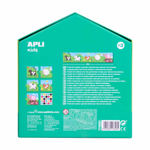 Jucarii educative - Apli-Primul meu Puzzle cu stickere APLI, 5 piese XXL