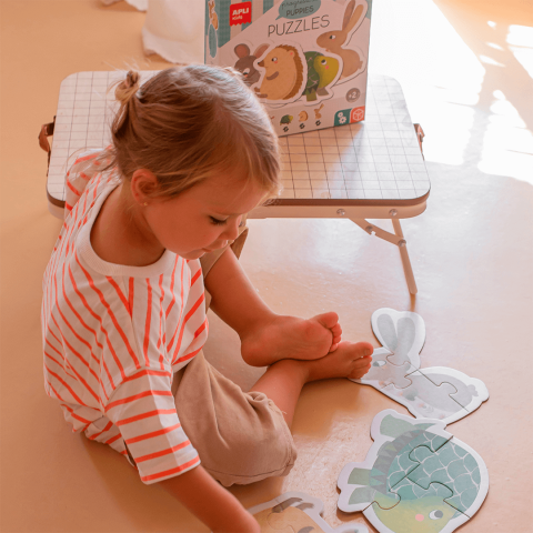 Primul meu Puzzle Progresiv APLI, cu animale, 12 piese [1]