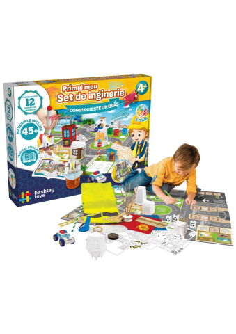 Jucarii educative - Hashtag Toys-Primul Meu Set De Inginerie Construieste Un Oras