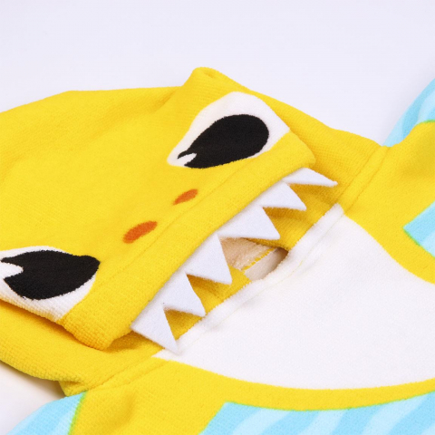 Prosop poncho cu gluga, Baby Shark, 50 x 115 cm [2]
