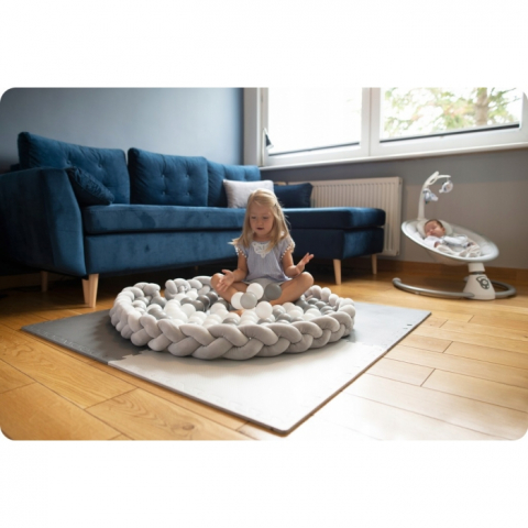 Ricokids-Protectie laterala pentru patut, impletita, 2 m, Ricokids 722003 - Roz [6]