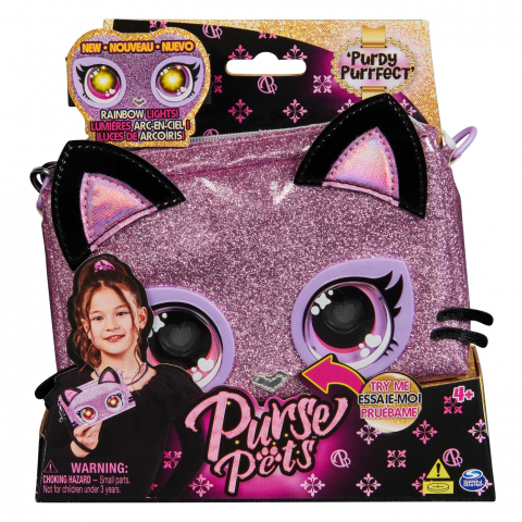 Jucarii 3-5 ani - Purse Pets Rainbow Lights Gentuta Interactiva Purdy Purrfect