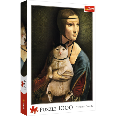 Jucarii educative - Trefl-Puzzle 1000 Doamna Cu Pisica
