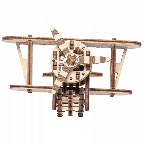 Wooden City-Puzzle 3D Avion - Kit model mecanic [1]