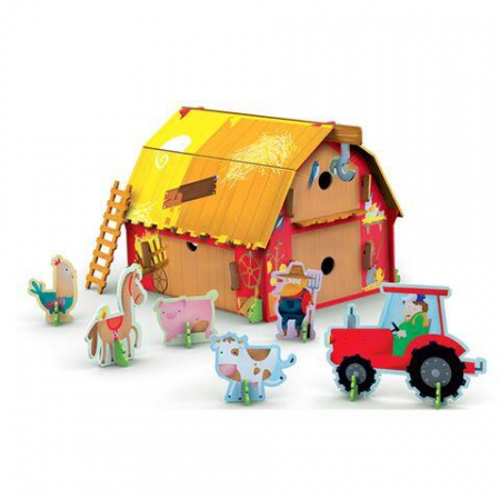 Toate jucariile - Sassi-Puzzle-3D-Ferma-vesela