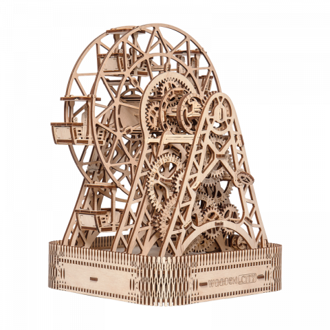Jucarii 9-12 ani - Wooden City-Puzzle 3D Ferris Wheel - Kit model mecanic