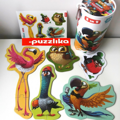 Cubika-Puzzle, 5 in 1 Cubika, "Birds"   [3]