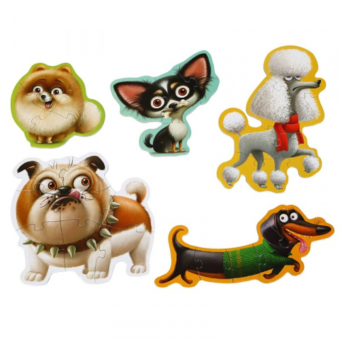 Cubika-Puzzle, 5 in 1 Cubika, "Dogs"  [3]