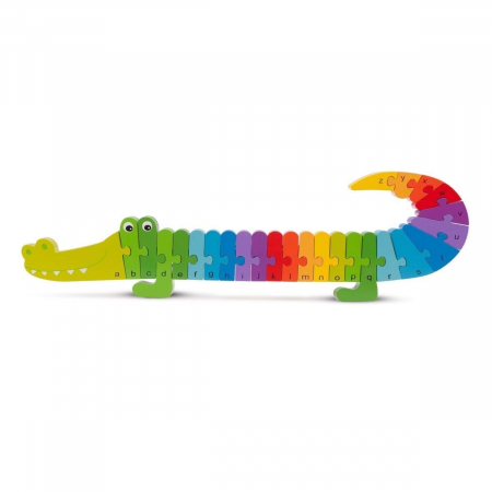 Ajándékok gyerekeknek - New-Classic-Toys-Puzzle-Alfabet-Crocodil