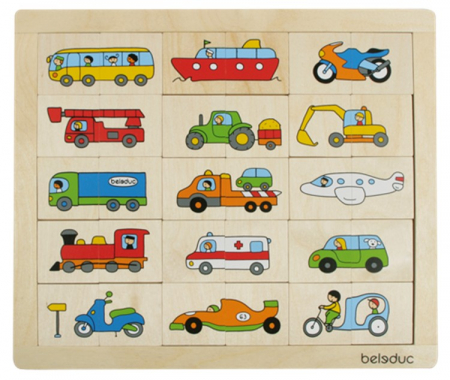 Kirakós játékok - Beleduc Puzzle Amesteca si potriveste Transport