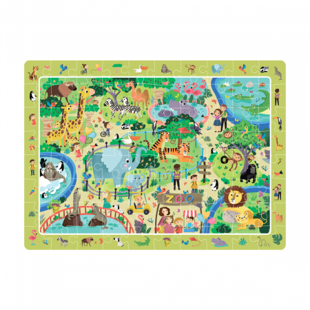 Djeco - Dodo Puzzle - Animalute la ZOO 80 piese 