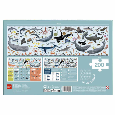 Jucarii educative - Apli-Puzzle APLI animale marine, 200 piese