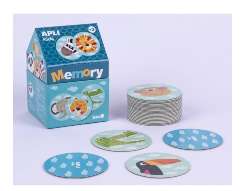 Apli-Puzzle APLI - Safari joc memorie in cutie de depozitare casuta, 24 piese [1]
