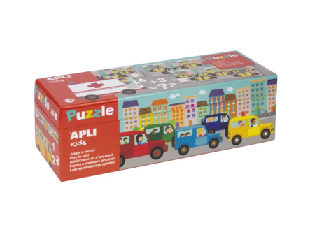Jucarii educative - Apli-Puzzle APLI - Transport, adunare matematica, 30 piese