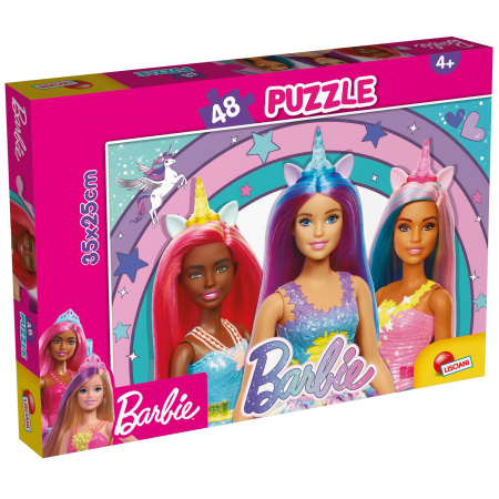 Jucarii +3 Ani - Lisciani Puzzle - Barbie si magia unicornului 48 piese 