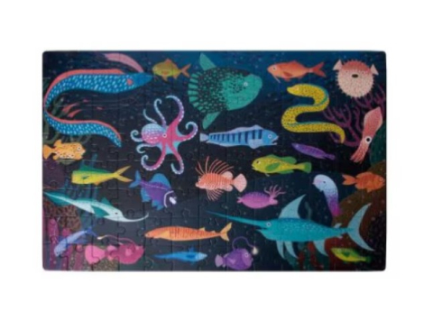 Oktató játékok - Puzzle care straluceste in intuneric Apli Kids - Ocean, 104 piese