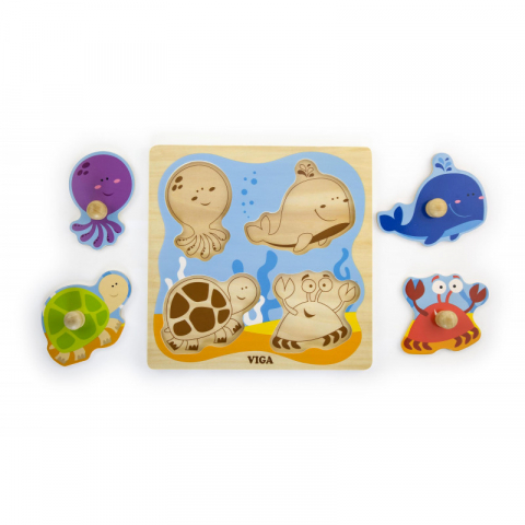 Viga-Puzzle cu manere Animale din ocean, Viga [2]