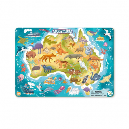 Djeco - Dodo Puzzle cu rama - Australia 53 piese 