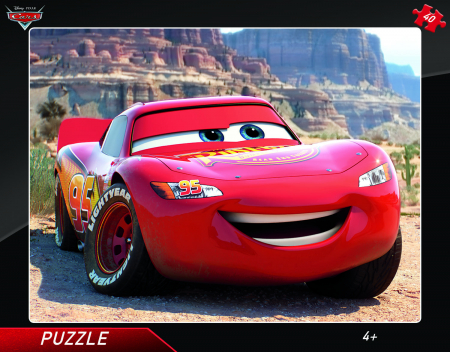 Top Branduri - Dino Puzzle cu rama - Fulger McQueen