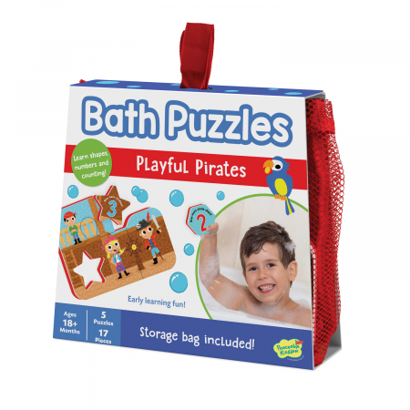 Jucarii educative - Peaceable-Kingdom-Puzzle-de-baie-pentru-bebelusi-cu-piese-mari-de-spuma-cu-pirati-Playful-Pirates-Bath-Puzzle