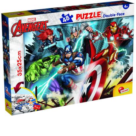 Puzzle de colorat - Lisciani Puzzle de colorat - Avengers 48 de piese 