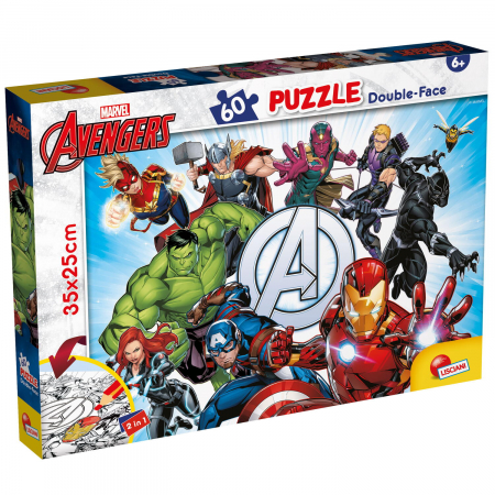 Puzzle de colorat - Lisciani Puzzle de colorat - Avengers 60 de piese 