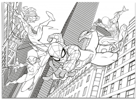 Lisciani Puzzle de colorat maxi - Spiderman 4 x 48 de piese  [2]