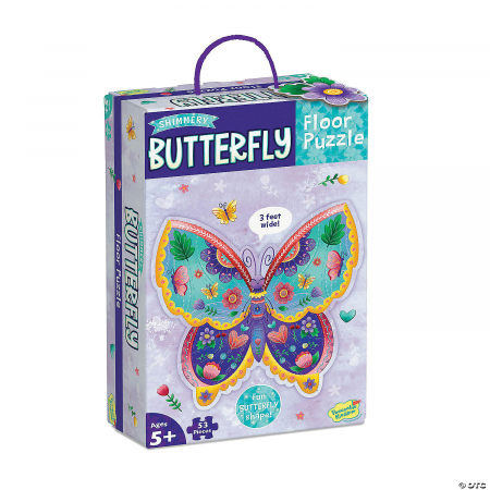 Puzzle de podea - Peaceable Kingdom-Puzzle de podea in forma de fluture Butterfly Floor Puzzle