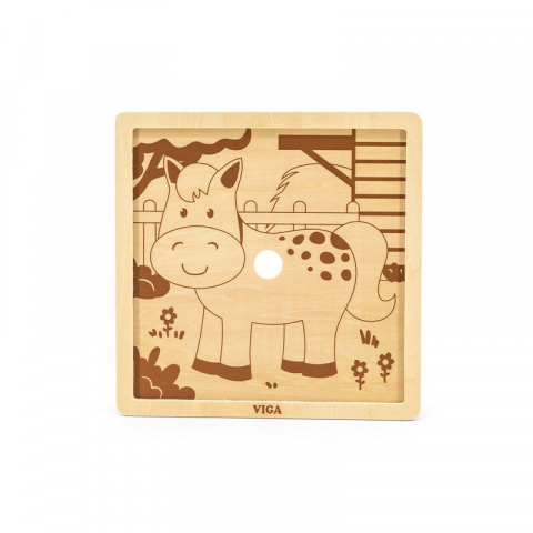Puzzle din 9 piese mari - cal [1]