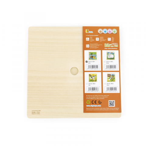 Jucarii sub 50 RON - Viga-Puzzle din 9 piese mari Mama si puiul Rata, Viga
