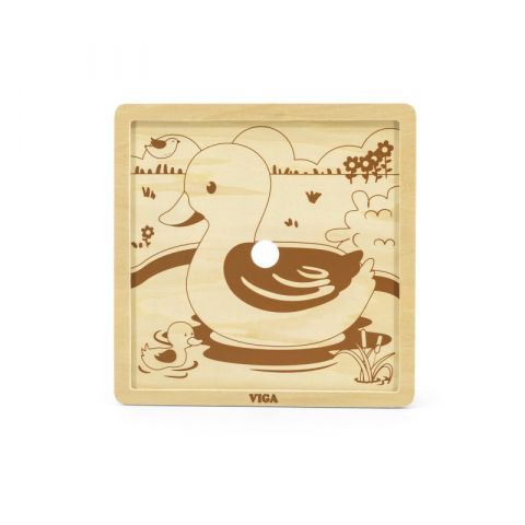 Viga-Puzzle din 9 piese mari - ratusca [1]