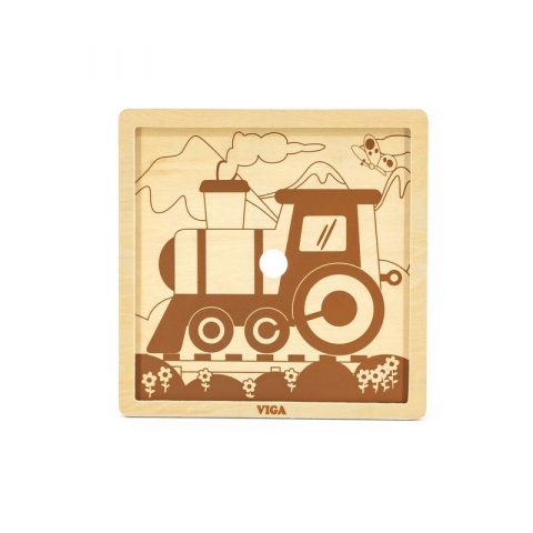 Puzzle din 9 piese mari - tren [1]