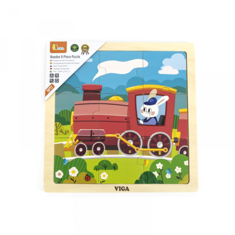 Viga-Puzzle din 9 piese mari - Tren, Viga [1]