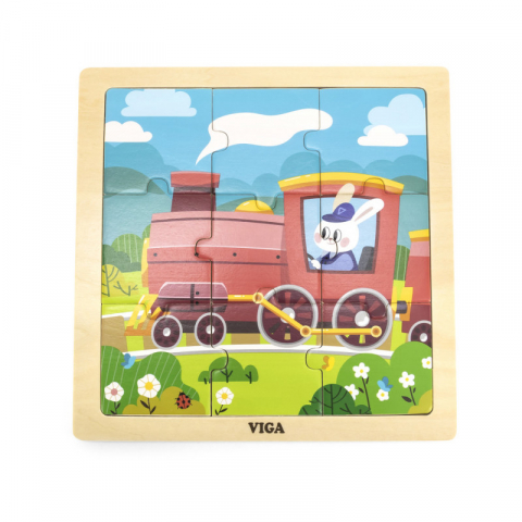 Viga-Puzzle din 9 piese mari - Tren, Viga [2]