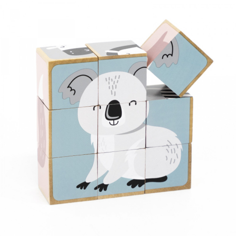 Játékok 3-5 éveseknek - Puzzle din cuburi 6 in 1, PolarB
