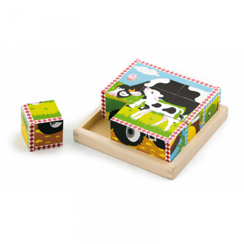 Puzzle din cuburi 6 in 1, Viga [1]