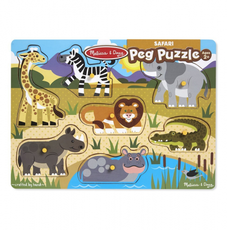 Melissa & Doug Puzzle din lemn Animalele safari [2]