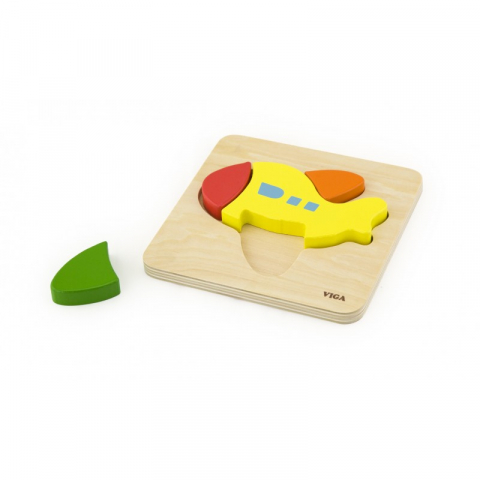 Jucarii sub 50 RON - Viga-Puzzle din lemn - avion