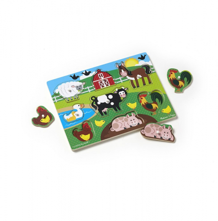 Baba kirakósok - Melissa-Doug-Puzzle-din-lemn-Ferma-Animalelor
