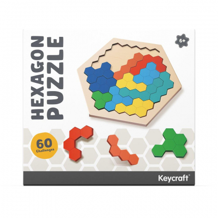 Klasszikus kirakós - Keycraft-Puzzle din lemn - Hexagon