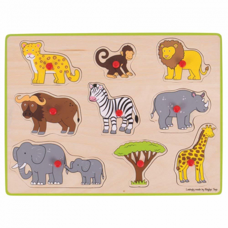 Formakirakós - BigJigs-Puzzle-din-lemn-incastru-Safari