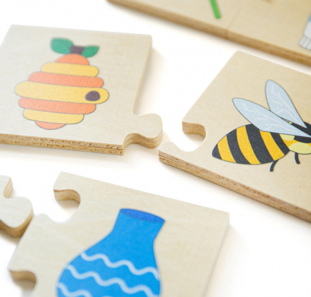 BIGJIGS Toys-Puzzle din lemn - Perechea potrivita [1]