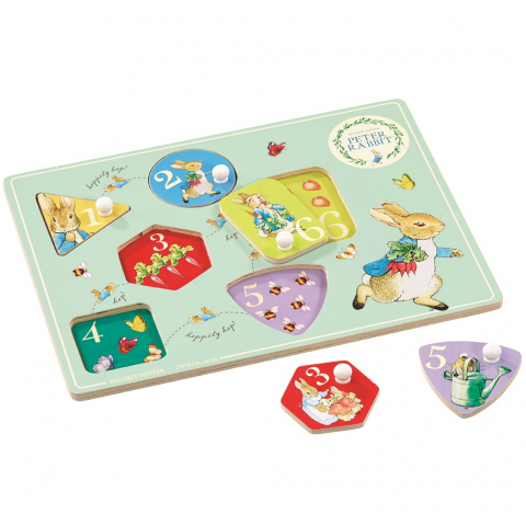 Jucarii 1-3 ani - Rainbow Designs-Puzzle din lemn Peter Rabbit, 6 piese