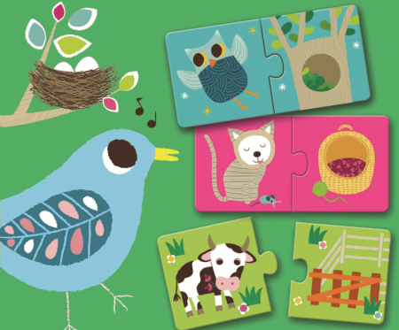 Baba kirakósok - Djeco-Puzzle-duo-Habitat