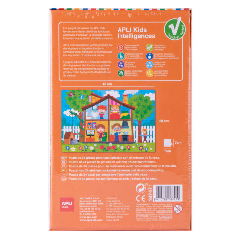 Oktató játékok - Puzzle educativ APLI Casa mea, 24 piese, 3 ani+