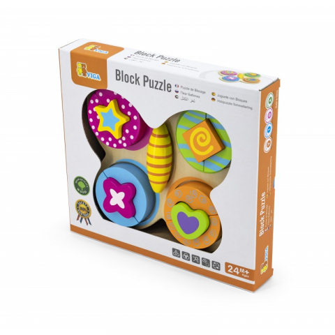 Puzzle fluture din cuburi din lemn [5]