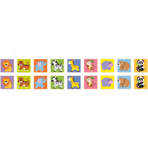 Játékok 3-5 éveseknek - Puzzle Gaseste perechea - Animale salbatice, Viga