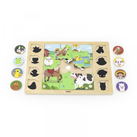 Jucarii sub 50 RON - Viga-Puzzle Gaseste si Potriveste, Ferma, Viga