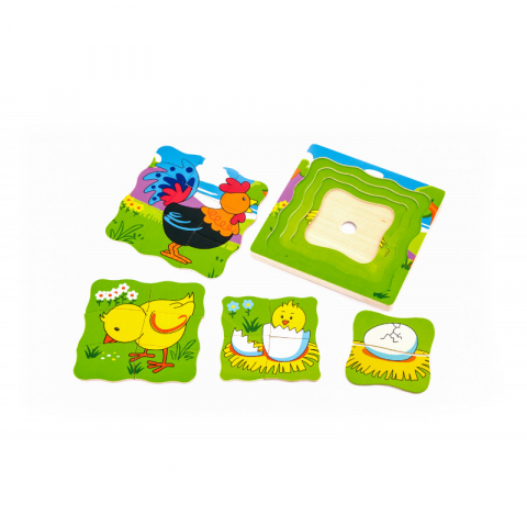 Jucarii sub 50 RON - Viga-Puzzle in straturi Evolutie cocos, Viga